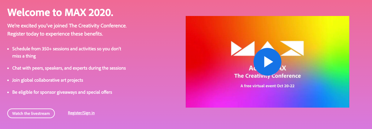 Więcej informacji o „Konferencja Adobe MAX 2020”